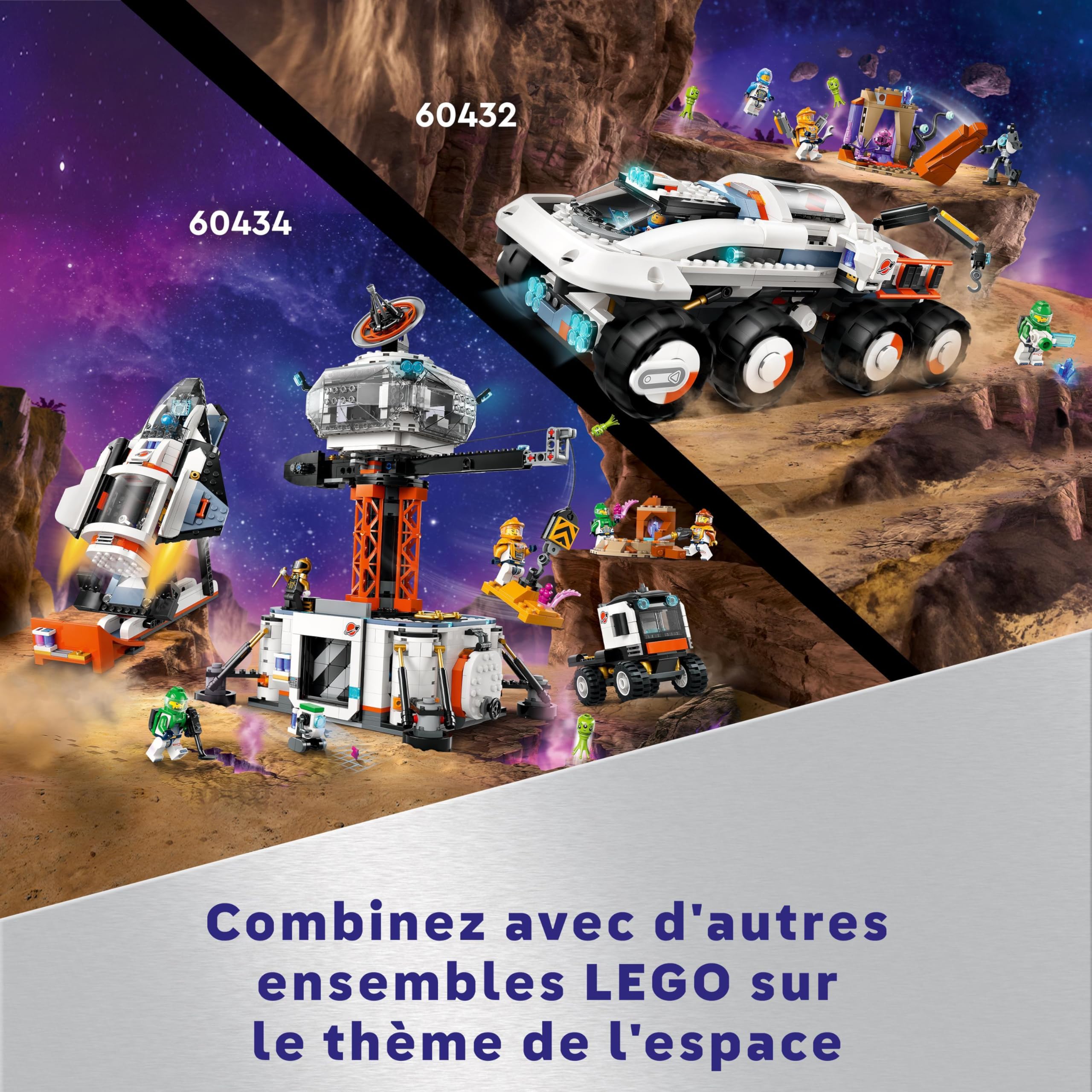 LEGO City Modular Space Station Toy Set with Shuttle & Lab - STEM Educational Birthday Gift for Kids Ages 7+ - Space Exploration Playset with 6 Astronaut Minifigures - Perfect for STEM Learning & Imaginative Play