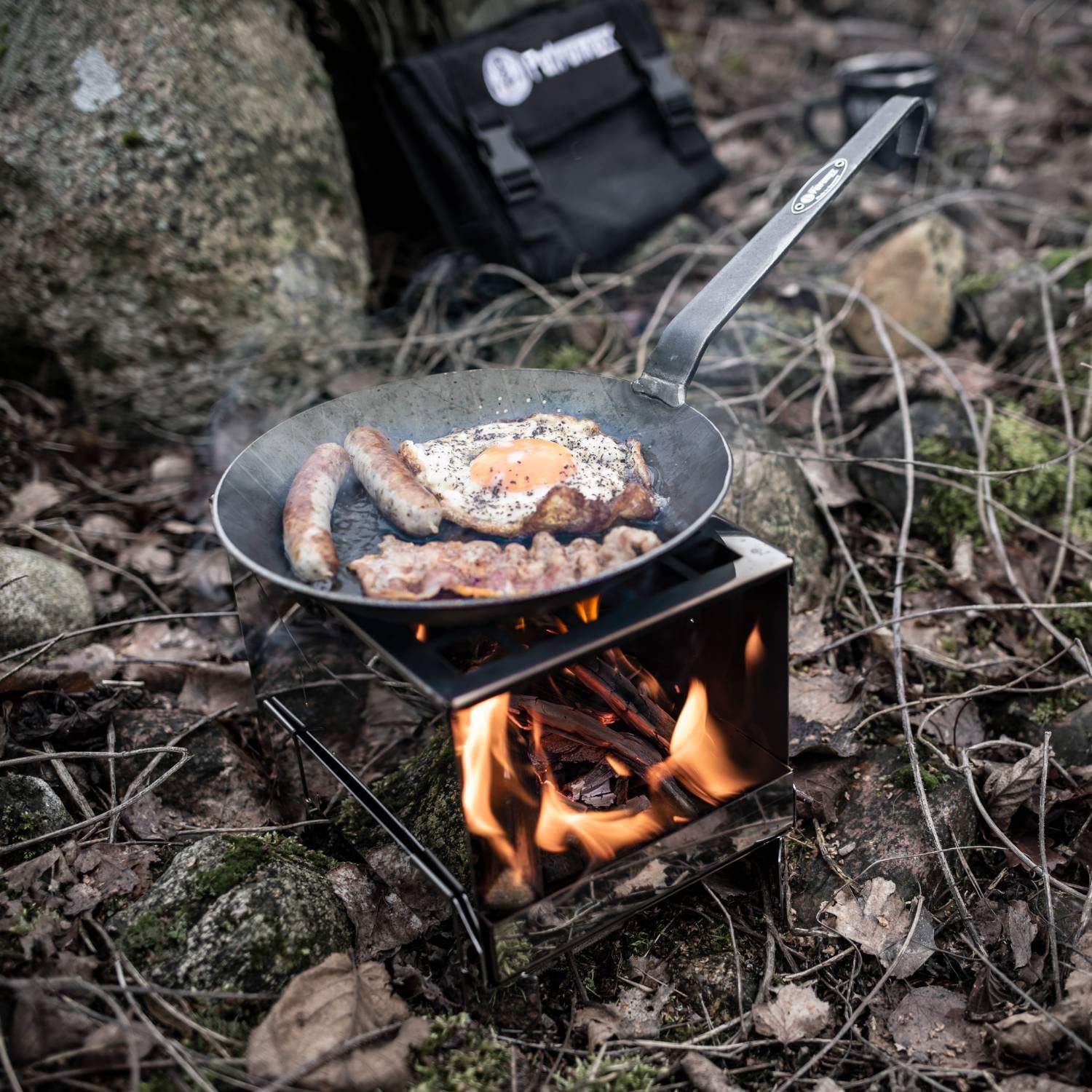Petromax Portable Stainless Steel Camping Stove - Compact Fireplace for Outdoor Cooking, Backpacking & Emergency Use