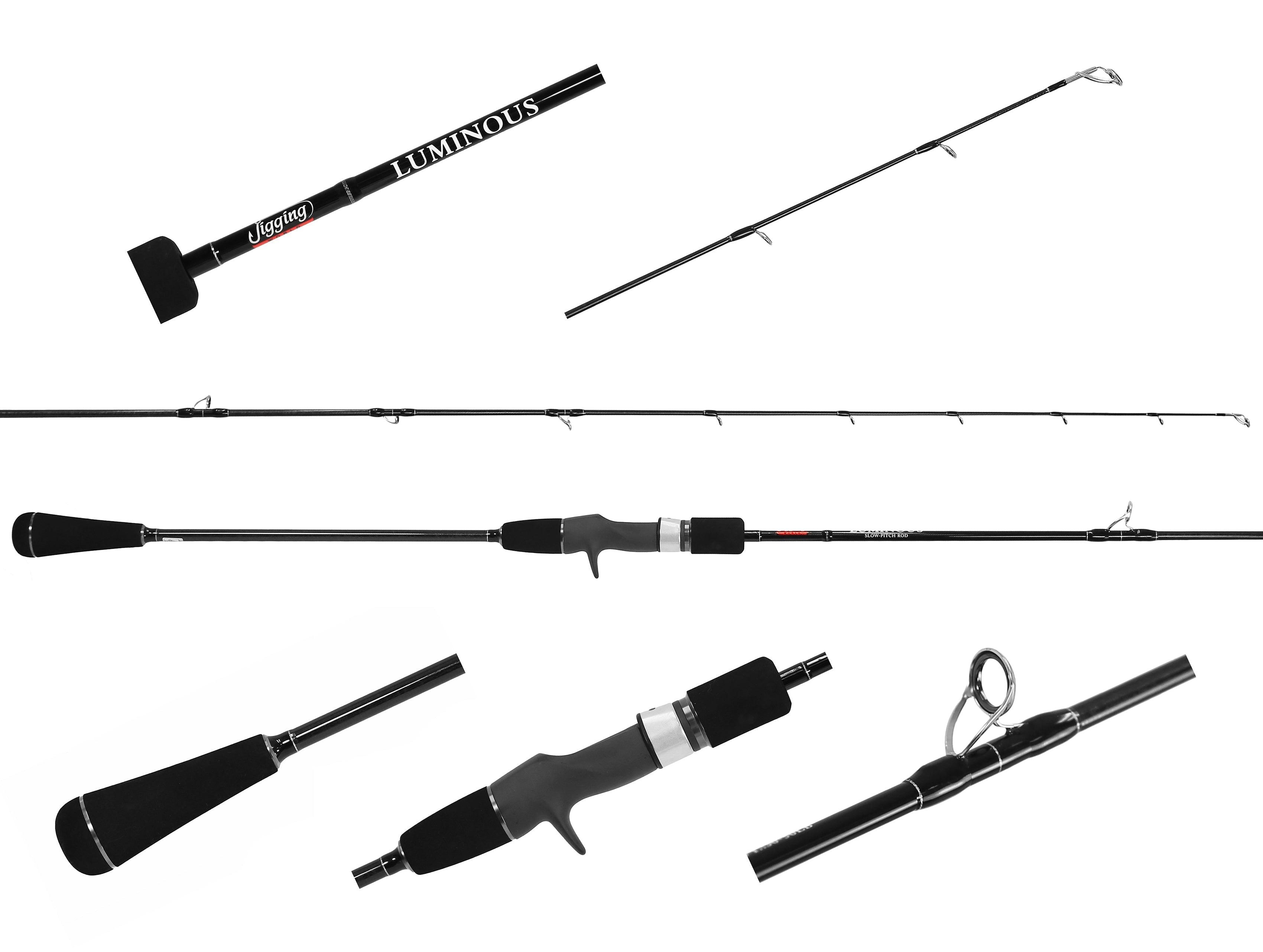 Jigging World Luminous Slow Pitch Casting Rods - Glow in the Dark Fishing Rod for Night Saltwater Angling, Perfect for Deep Sea Jigging and Slow Pitch Fishing Techniques