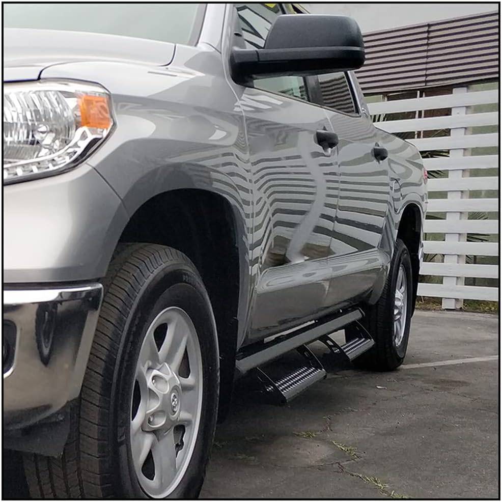 2007-2021 Toyota Tundra Double Cab Running Boards - Heavy Duty Side Steps with Non-Slip Surface for Easy Entry & Exit - Perfect for Off-Road Adventures & Daily Commuting