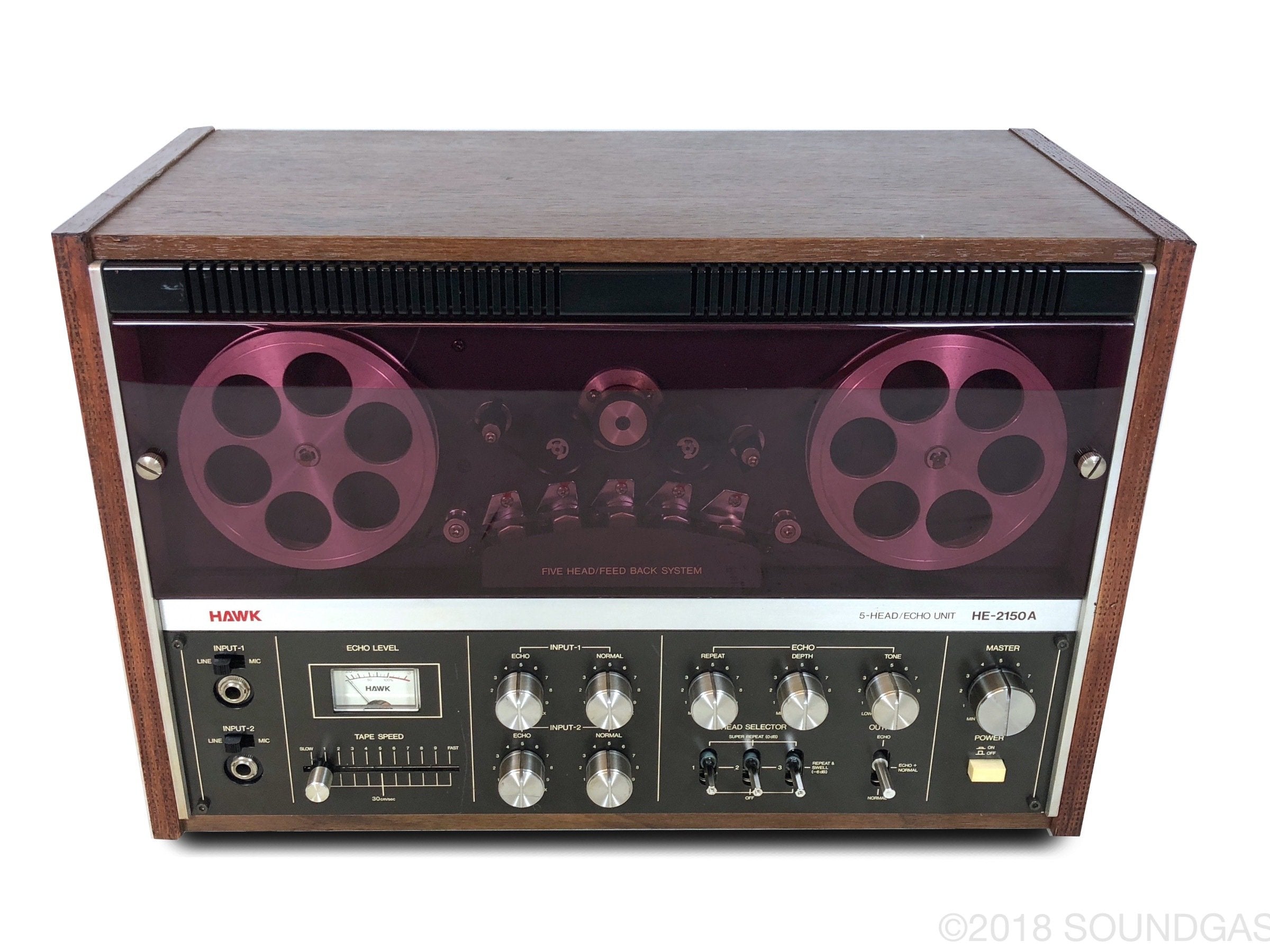 Hawk He 2150A Professional Open Reel Tape Echo Machine - Vintage Analog Delay Effects for Music Production & Studio Recording - Perfect for Guitar Pedals, Synths & Lo-Fi Sound Creation