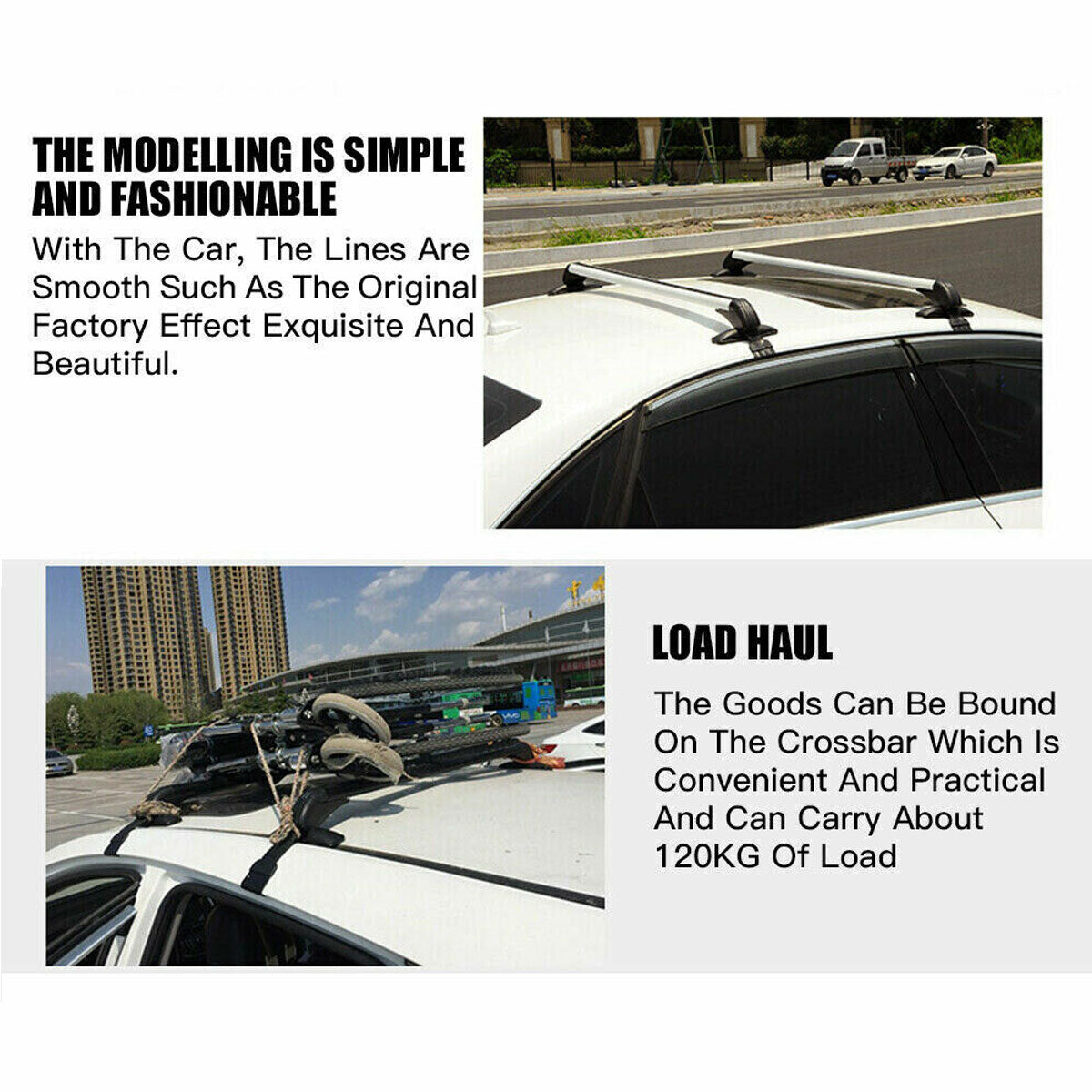 Universal 100cm Car Roof Rack Carrier - Adjustable Aluminum Alloy Cross Bars with Lock for SUV, Sedan, Truck | Perfect for Camping, Road Trips & Luggage Transport