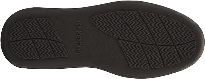 Minnetonka Men's Sheepskin Hardsole Moccasin Slippers - Soft Indoor/Outdoor House Shoes for Comfort & Warmth - Black, Size 12 M - Perfect for Home, Office & Casual Wear
