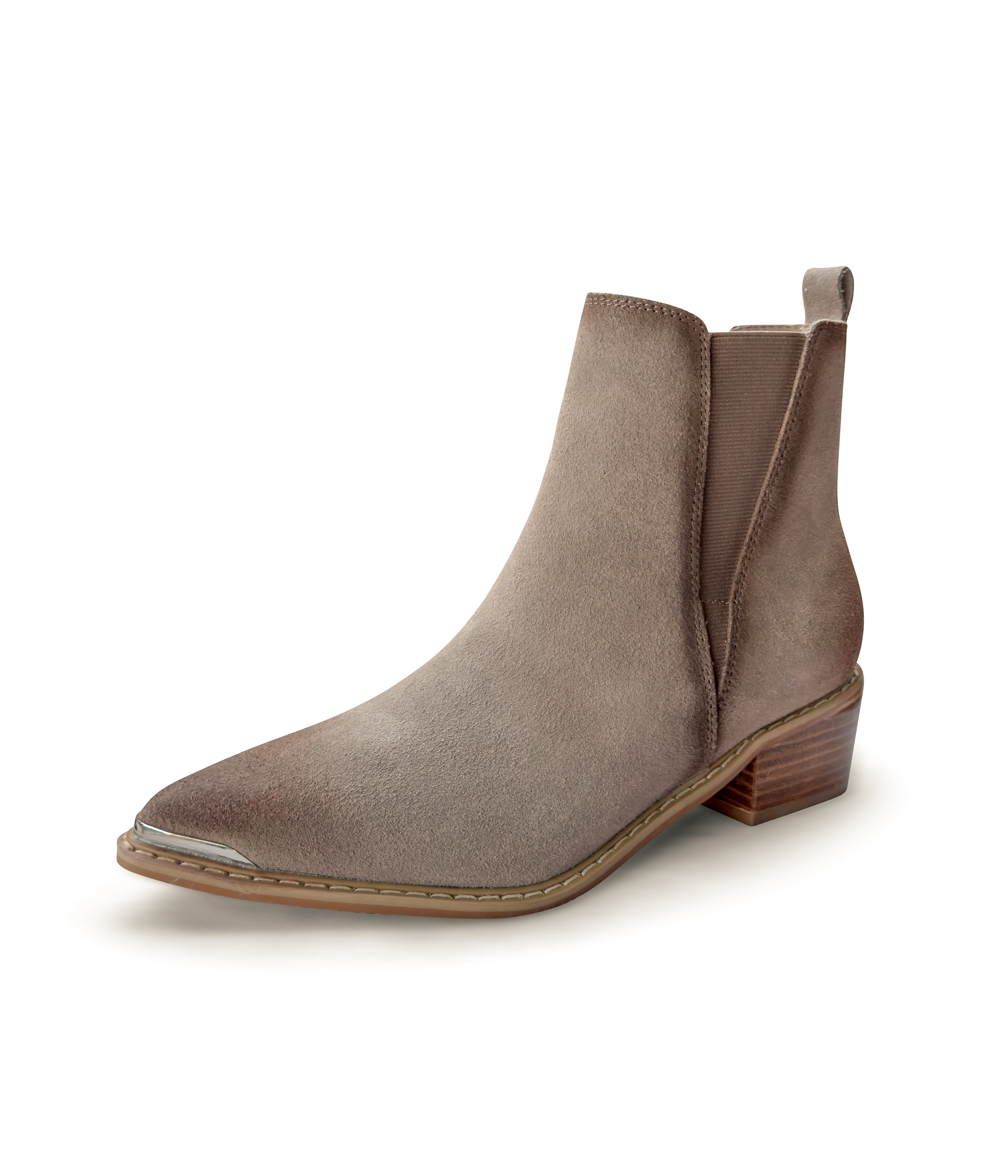 Wylie Suede Ankle Boots for Women - Comfortable Taupe Casual Booties | Perfect for Fall Outfits, Office Wear & Date Nights