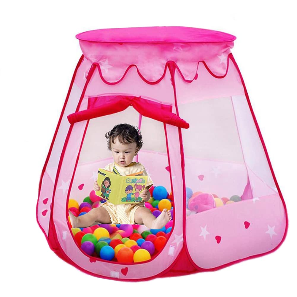 Pink Princess Tent for Kids - Indoor Outdoor Playhouse & Ball Pit Gift for Girls - Perfect for Birthday & Playtime