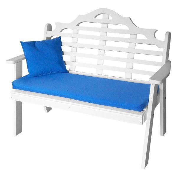 A & L Furniture Poly Marlboro Garden Bench - Outdoor Patio Seating for Garden, Backyard, and Porch - Durable Weather-Resistant Polyethylene Bench