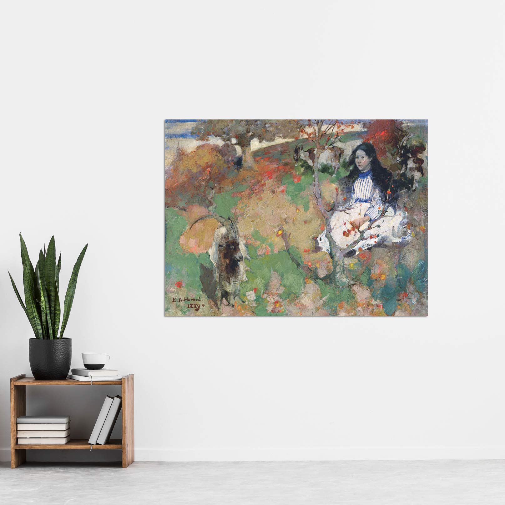 Abstract Goatherd Painting - Extra Large Wall Art Print & Mural Poster | Premium XL Canvas Decor for Living Room, Bedroom & Office