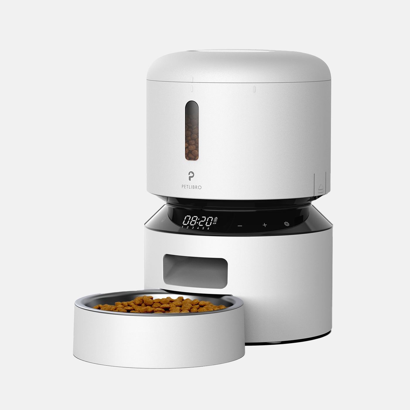 Pelibro Granary Automatic 3L Pet Feeder - White - Perfect for Cats & Dogs - Ideal for Home, Office & Travel Use