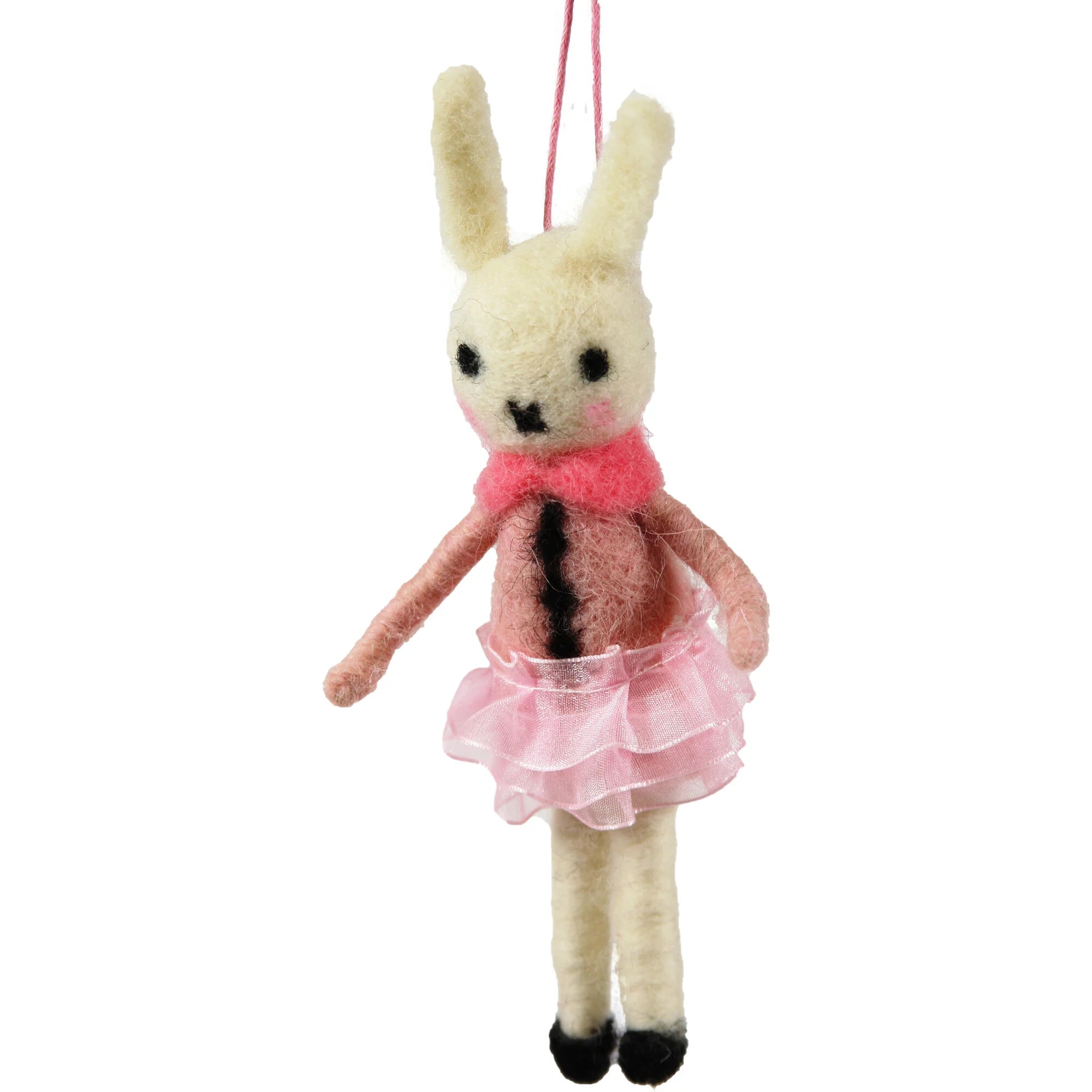 Ballerina Bunny Ornament - Handmade Christmas Tree Decorations, Elegant Ballet Dancer Rabbit Figurine for Holiday Home Decor, Perfect Gift for Kids & Collectors - Ideal for Christmas Trees, Gift Exchanges & Festive Decorations