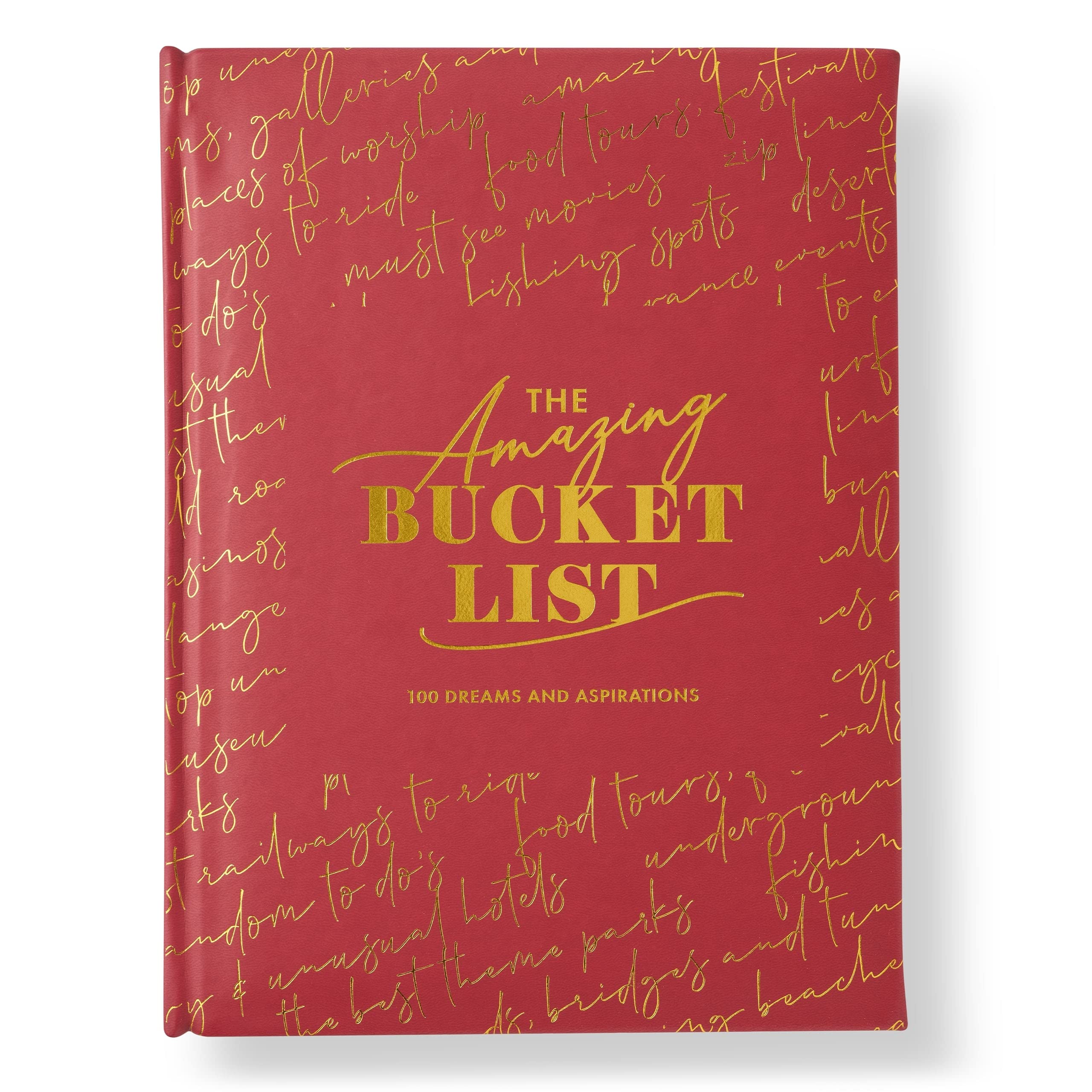 Amazing Travel Bucket List Journal - Undated Vegan Leather Travel Planner Notebook & Diary | Perfect Gift for Travel Lovers | Ideal for Road Trips, Vacations & Adventure Planning (Red)