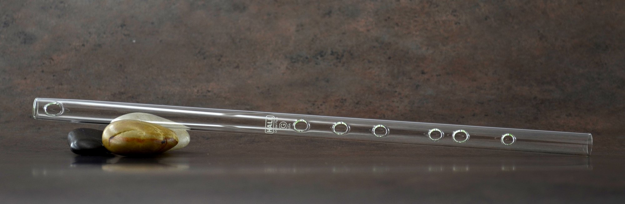 Hall Crystal Flute 11799 - Professional Inline Glass Flute in G Key - Clear Crystal Glass Instrument for Wedding Ceremonies & Classical Performances