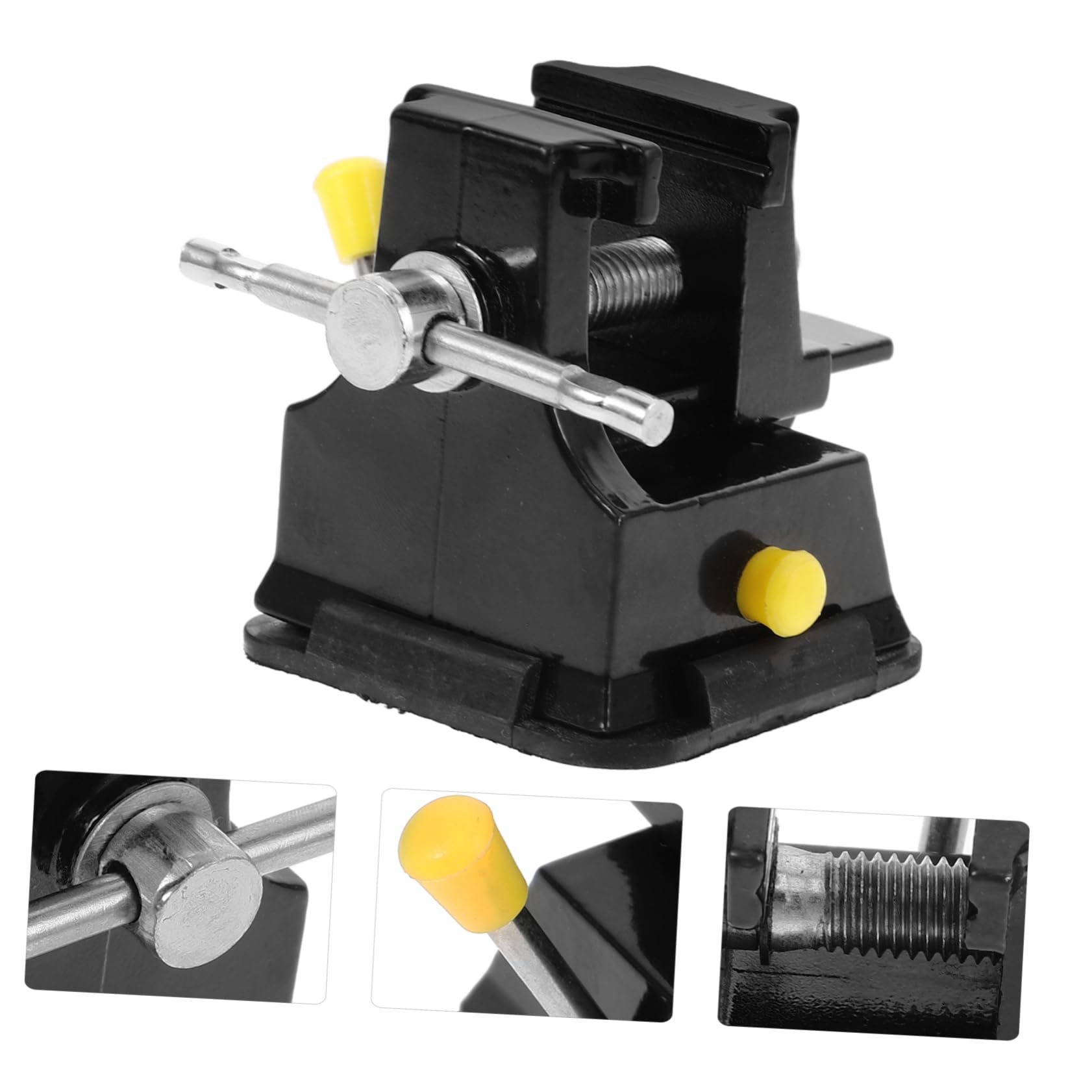 UKCOCO 1-Piece Aluminum Alloy Bench Vise Clamp - Small Rotating Suction Tool for Deck Screws & DIY Projects | Perfect for Woodworking, Metalworking & Home Repair