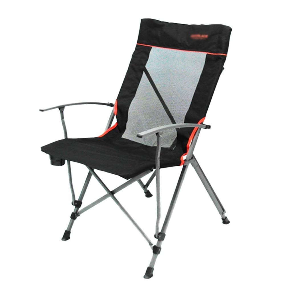 **Xing Hua Shop Folding Chaise Lounge Chair - Heavy Duty 150kg Capacity, High Back Armchair for Camping, Fishing, Beach, Garden & Outdoor Use (Black, 56x68x96cm)**    *Perfect for Relaxing in Your Backyard, Beach Trips, Camping Adventures & Fishing Excursions*