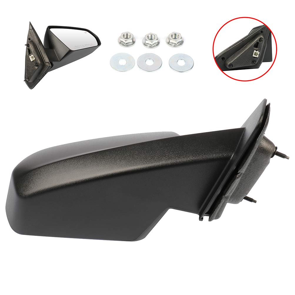 SCITOO Passenger Side View Mirror Compatible with 2008-2014 Dodge Avenger - Power Heated Non-Folding Right Exterior Mirror Replacement Part (LIGHT TEXTURED CH1321268) - Perfect for Parking Assistance & Blind Spot Visibility