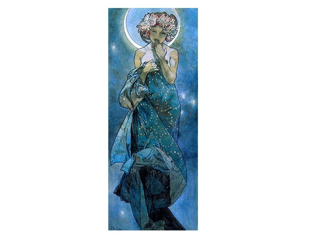 Alphonse Mucha Moon Art Print - 12
