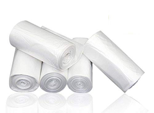 2 Gallon Small Trash Bags - 250 Count Clear Wastebasket Liners for Office, Home & Pet Waste Disposal | 5 Rolls | Perfect for Bathroom, Kitchen & Small Trash Cans