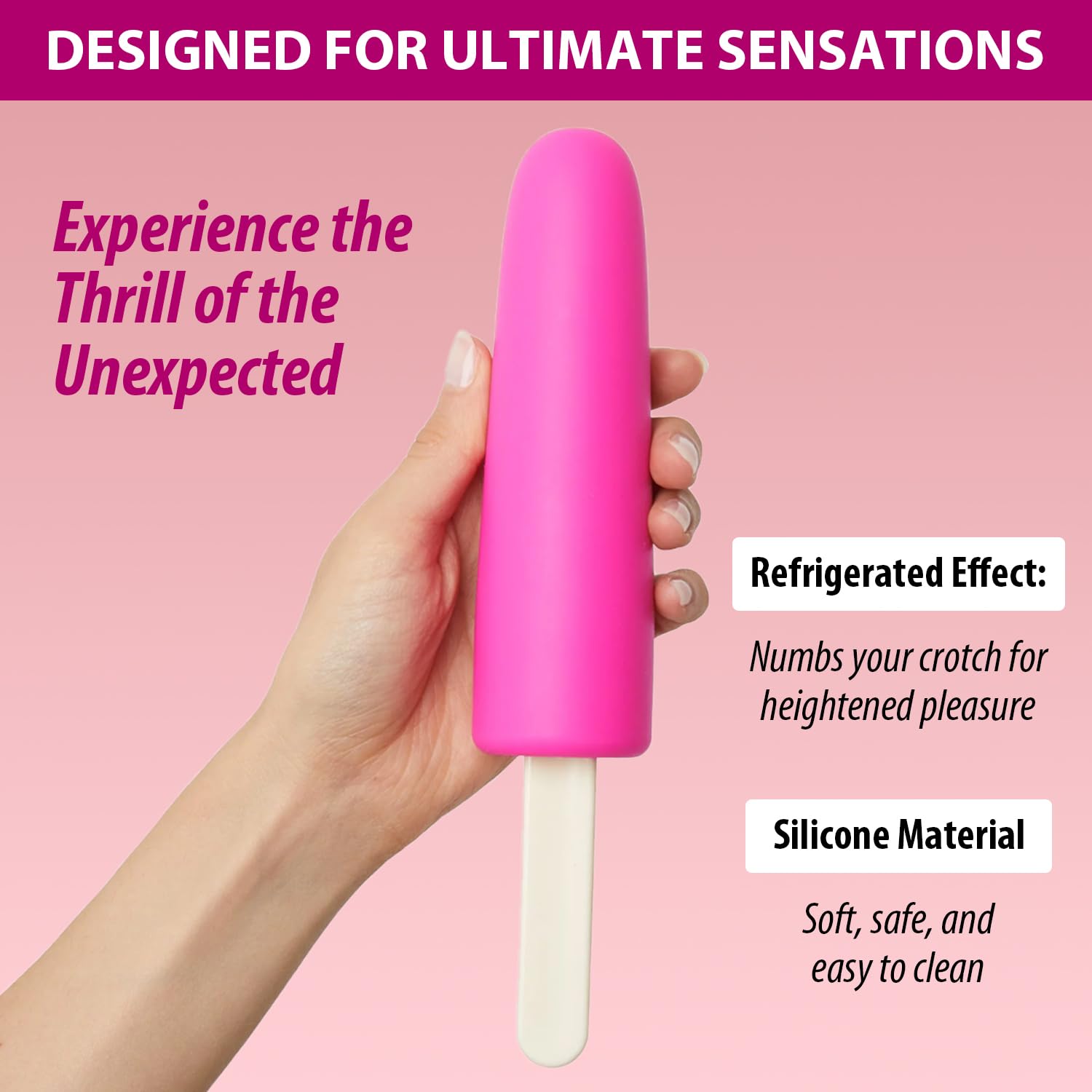 iScream Silicone Waterproof Dildo - Freezable & Heatable Adult Sex Toy for Couples & Singles, Body-Safe Vibrating Dildo for Ultimate Pleasure | Bedroom Fun, BDSM Play & Solo Exploration