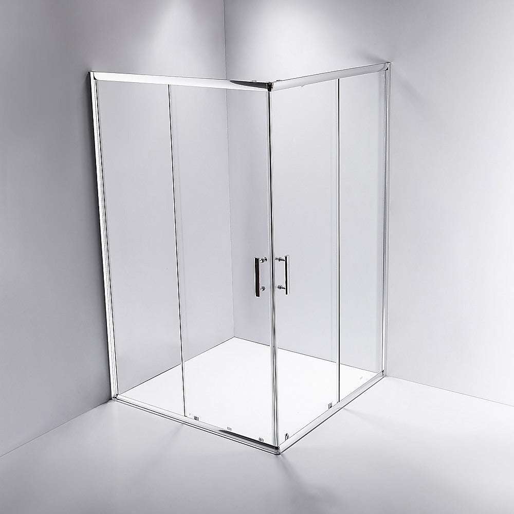 1200 x 900mm Sliding Door Nano Safety Glass Shower Screen by Della Francesca - Tempered Glass Bathroom Enclosure for Modern Homes & Hotels