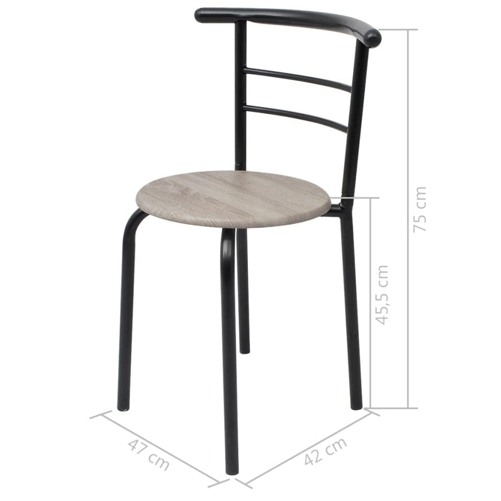 Modern Dining Table Set with Chairs - Kitchen & Pub Bar Table for Breakfast Nook, Small Space Living Room - Durable MDF Furniture for Home, Apartment & Restaurant Use
