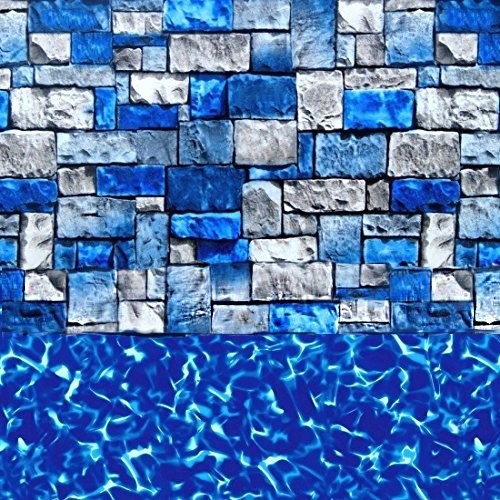 Premium 18ft Overlap Pool Liner for Above Ground Pools - Aquadolce Premier Series (Cliff Stone Design) | Durable Swimming Pool Replacement Liner for Backyard, Garden & Outdoor Recreation