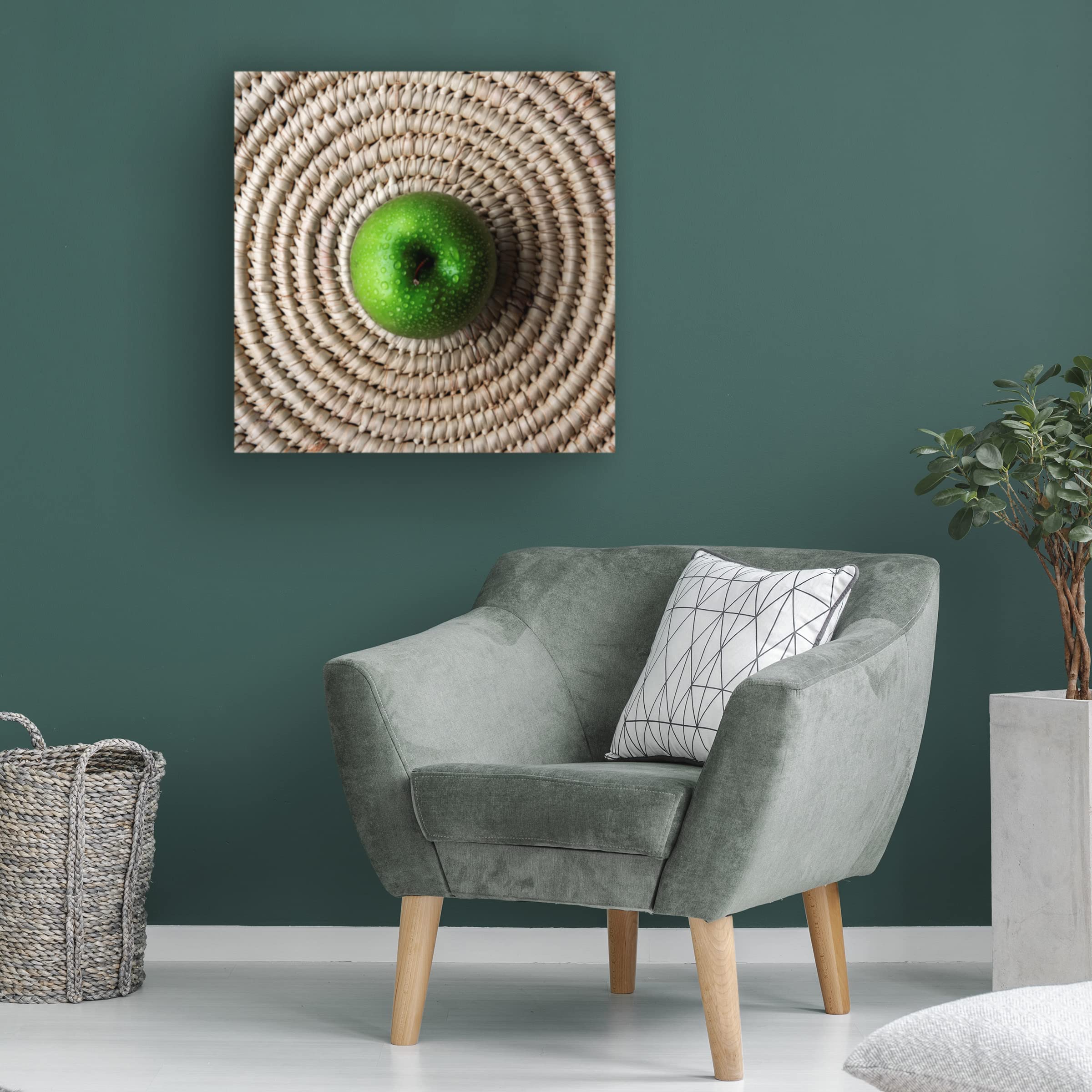 David H Yang 'An Apple A Day' Canvas Wall Art Print - Modern Home Decor for Living Room, Bedroom & Office