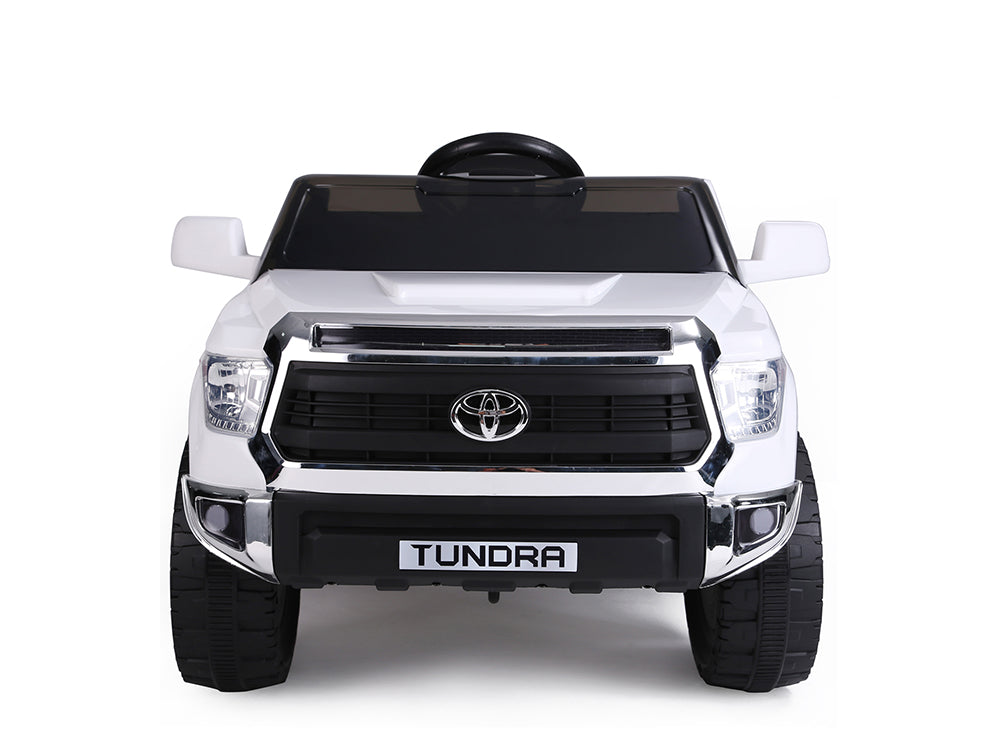 12V Kids Battery Powered Mini Toyota Tundra Ride On Truck with Remote Control - White - Perfect for Indoor & Outdoor Play, Birthday Gifts, and Backyard Adventures