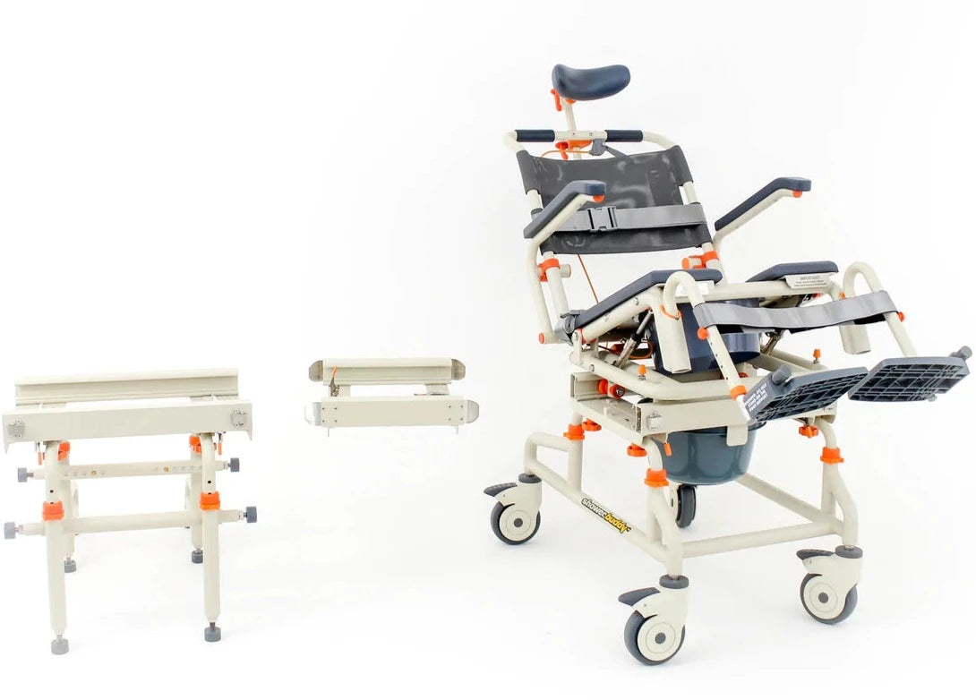 Shower Buddy SB2T TubBuddy with Tilt - Adjustable Commode Seating System & Sliding Shower Chair Transfer Bench for Elderly & Disabled - Bathroom Safety Aid for Seniors, Post-Surgery Recovery & Mobility Assistance