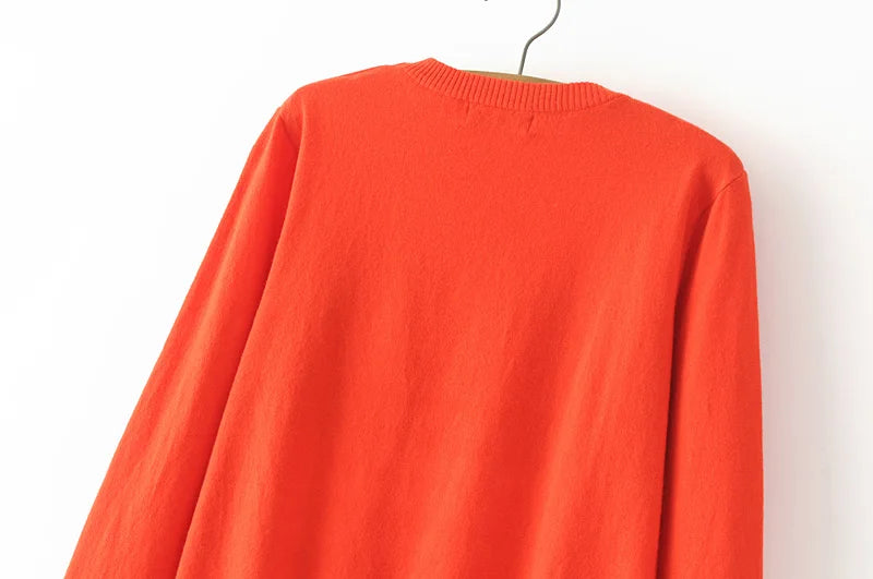 Stylish Women's Long Sleeve Pullover Sweater - Cozy Knit Winter Top for Casual Wear & Office Outfits