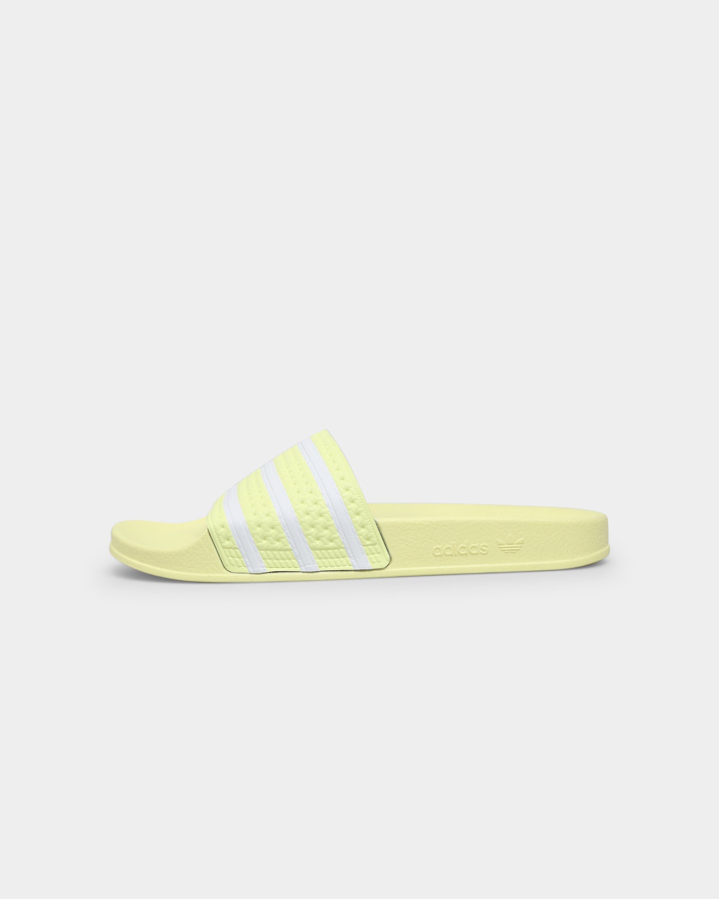 Adidas Adilette Slides for Men & Women - Comfortable Pool & Shower Sandals - Pulse Yellow/Cloud White - Perfect for Beach, Gym & Home Use