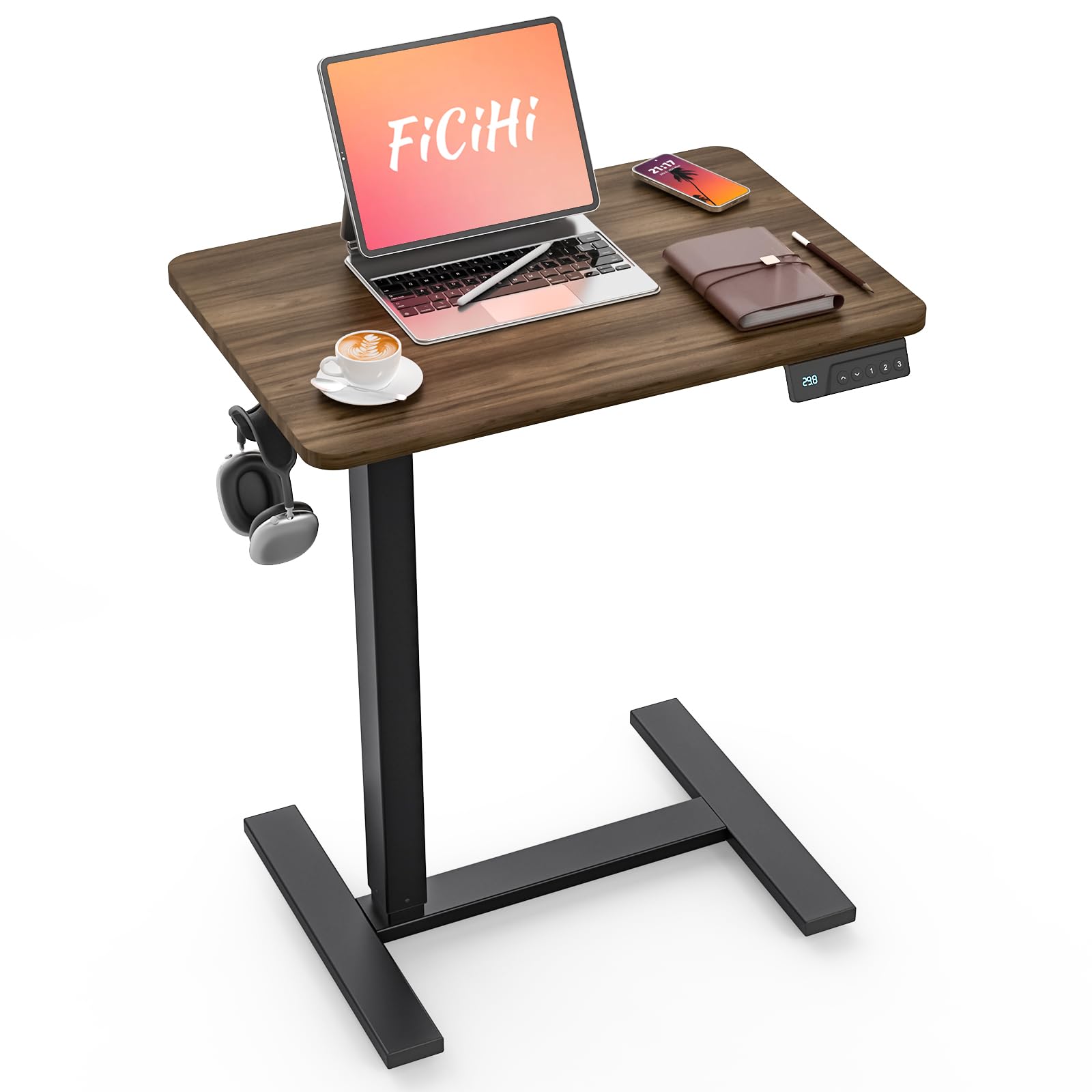 Electric Height Adjustable Standing Desk with Wheels - 23.6