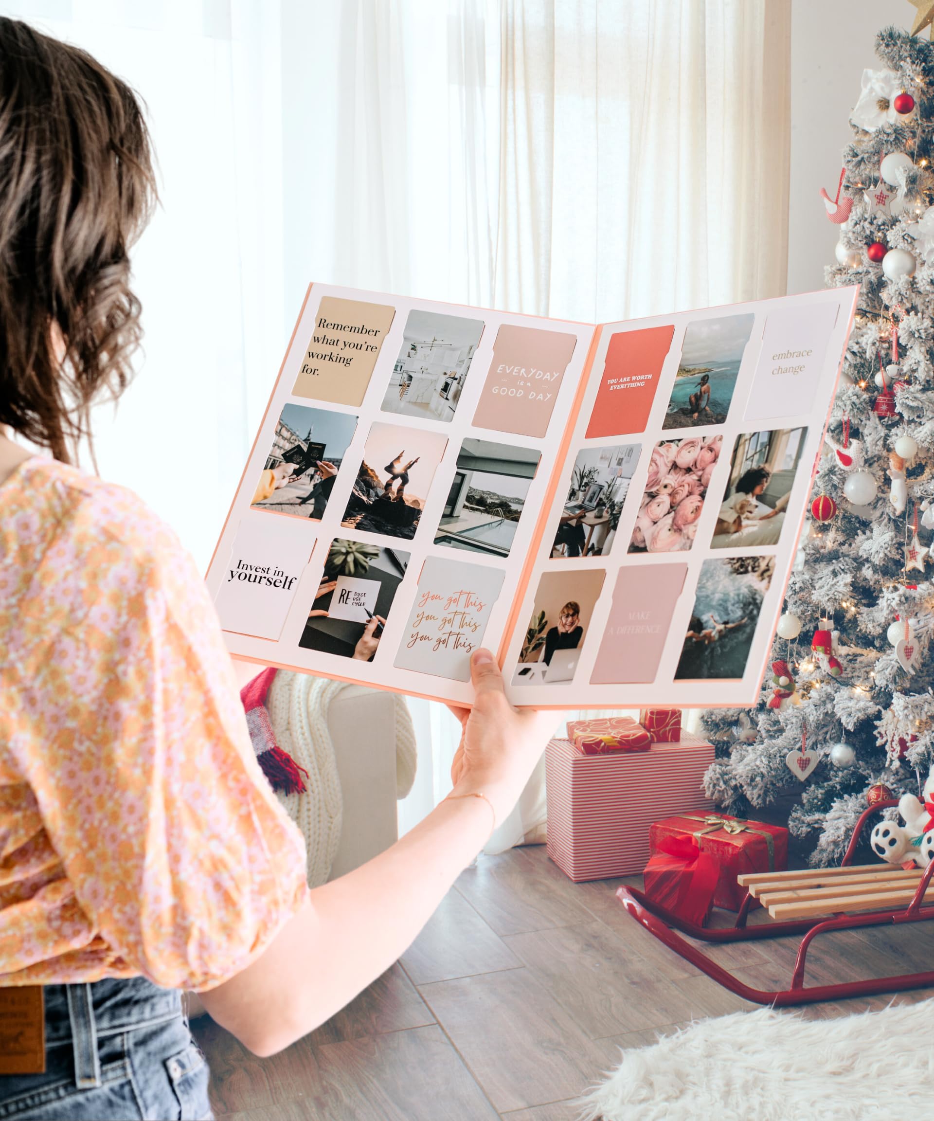 Lamare Vision Board Kit – Premium Dream Board Supplies for Women | Complete Mood Board & Collage Book for Manifestation & Goal Setting | Perfect for Vision Journaling, Creative Visualization & Home Office Decor