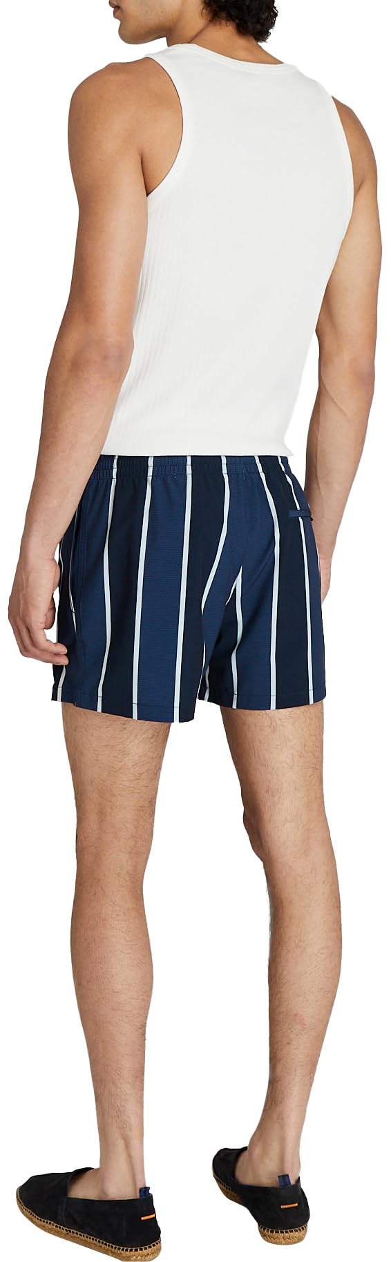Club Monaco Men's Standard Cabana Print Arlen Swim Trunks - Quick Dry Beach Shorts for Swimming, Vacation & Summer Outdoor Activities