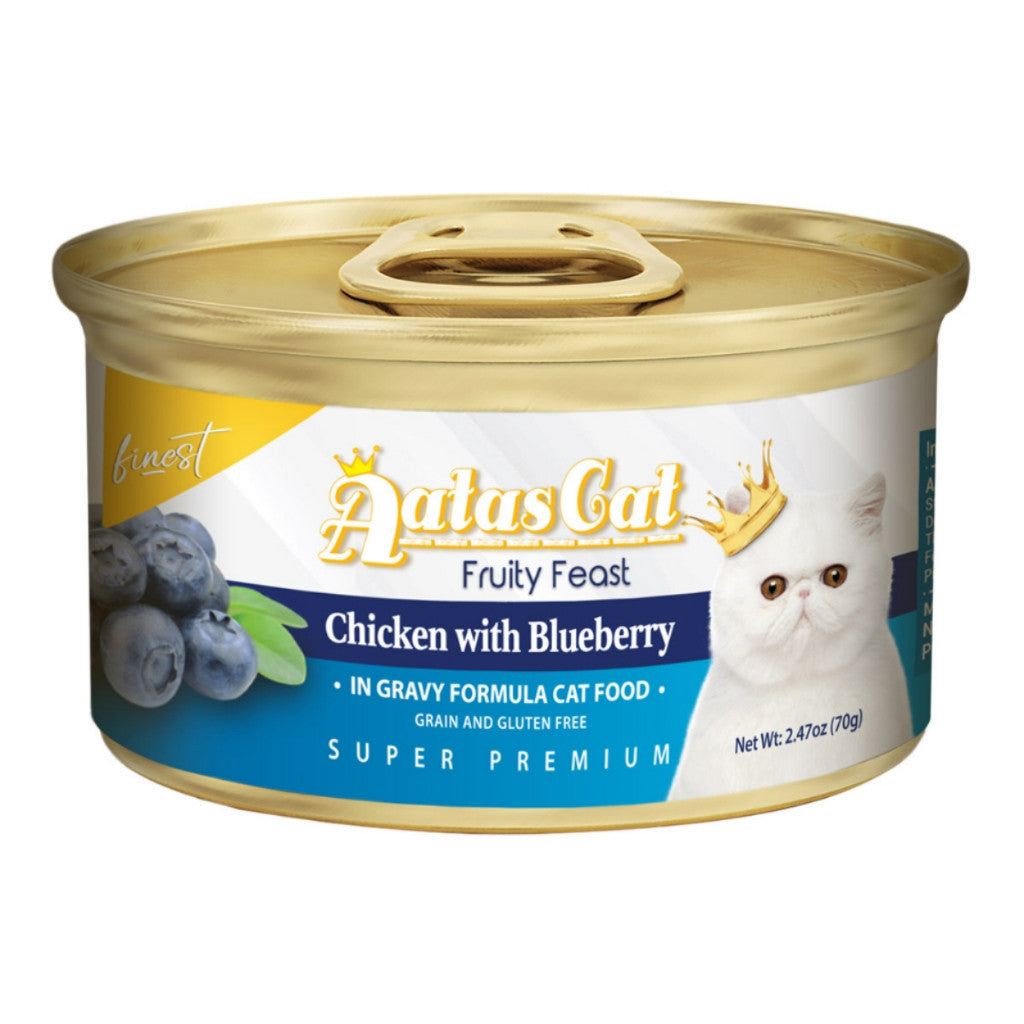 [24-Pack] Aatas Premium Wet Cat Food Variety Bundle - Fruity Feast in Gravy & Diamond Dinner in Jelly - Complete Nutrition for Adult Cats - Perfect for Daily Meals, Weight Management & Picky Eaters