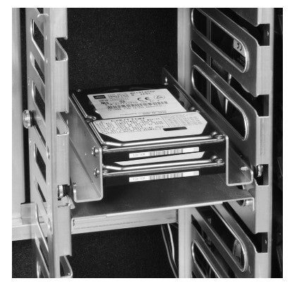 Lian Li Internal HDD Mounting Rack with Anti-Vibration Kit - HD 324 (Silver/Black) for PC Case Hard Drive Installation | Computer Build & Data Storage Solution