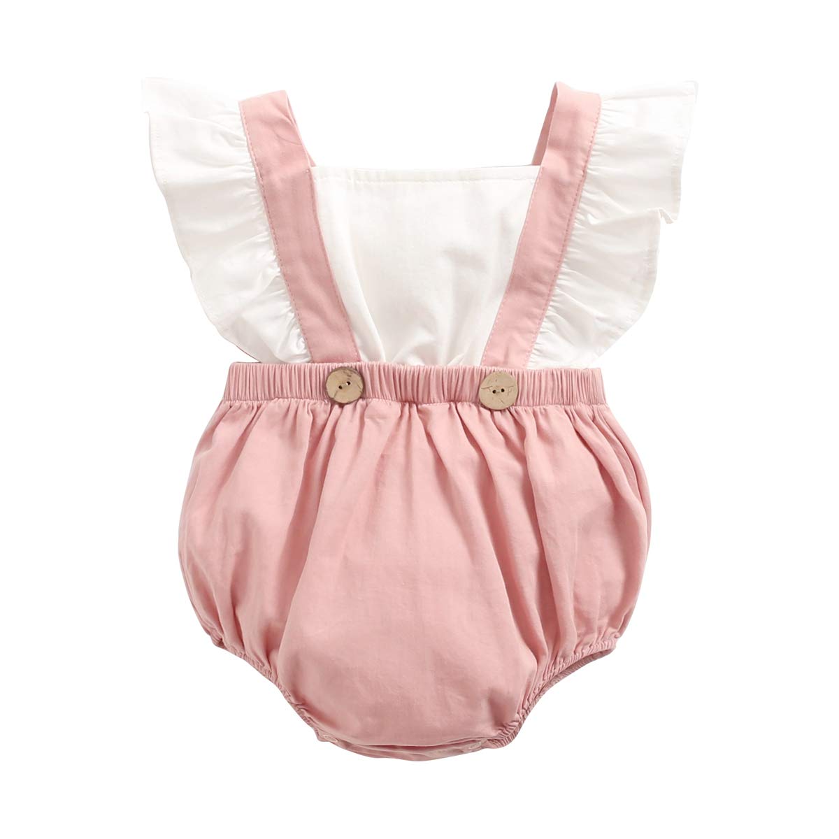 Soft Cotton Rompers for Newborn Baby Girls - Ruffled Sleeves Summer Outfits | Cute Casual Baby Clothes for Playtime, Photoshoots & Daily Wear