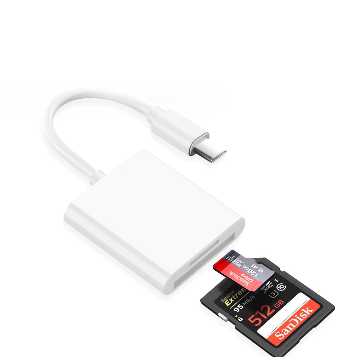USB C to SD Card Reader 2-in-1 - Dual Port SD/MicroSD Memory Card Adapter for iPhone 15 Pro Max, iPad Pro/Air/Mini, MacBook Pro/Air & Windows Laptops - Fast Data Transfer for Photography, Videography & File Backup