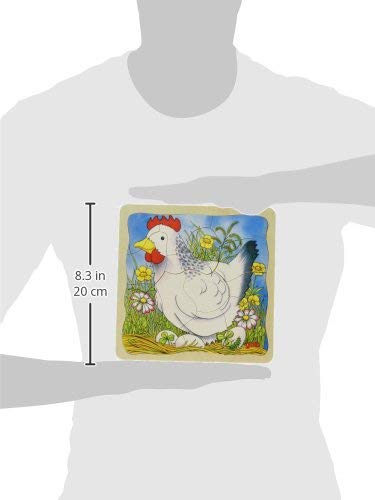 Goki 44-Piece Wooden Chicken Puzzle for Kids – Educational Stacking Toy for Toddlers & Preschoolers | Perfect for Montessori Learning & Fine Motor Skills Development