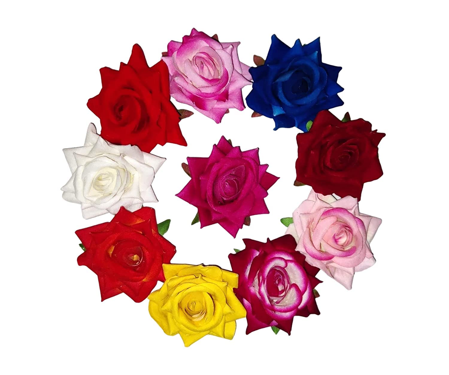 Artificial Rose Hair Pins - Fashionable U-Shape Hair Clips with Colorful Roses for Women (4PCS, Multicolor) | Perfect for Weddings, Parties & Everyday Hairstyling Accessories