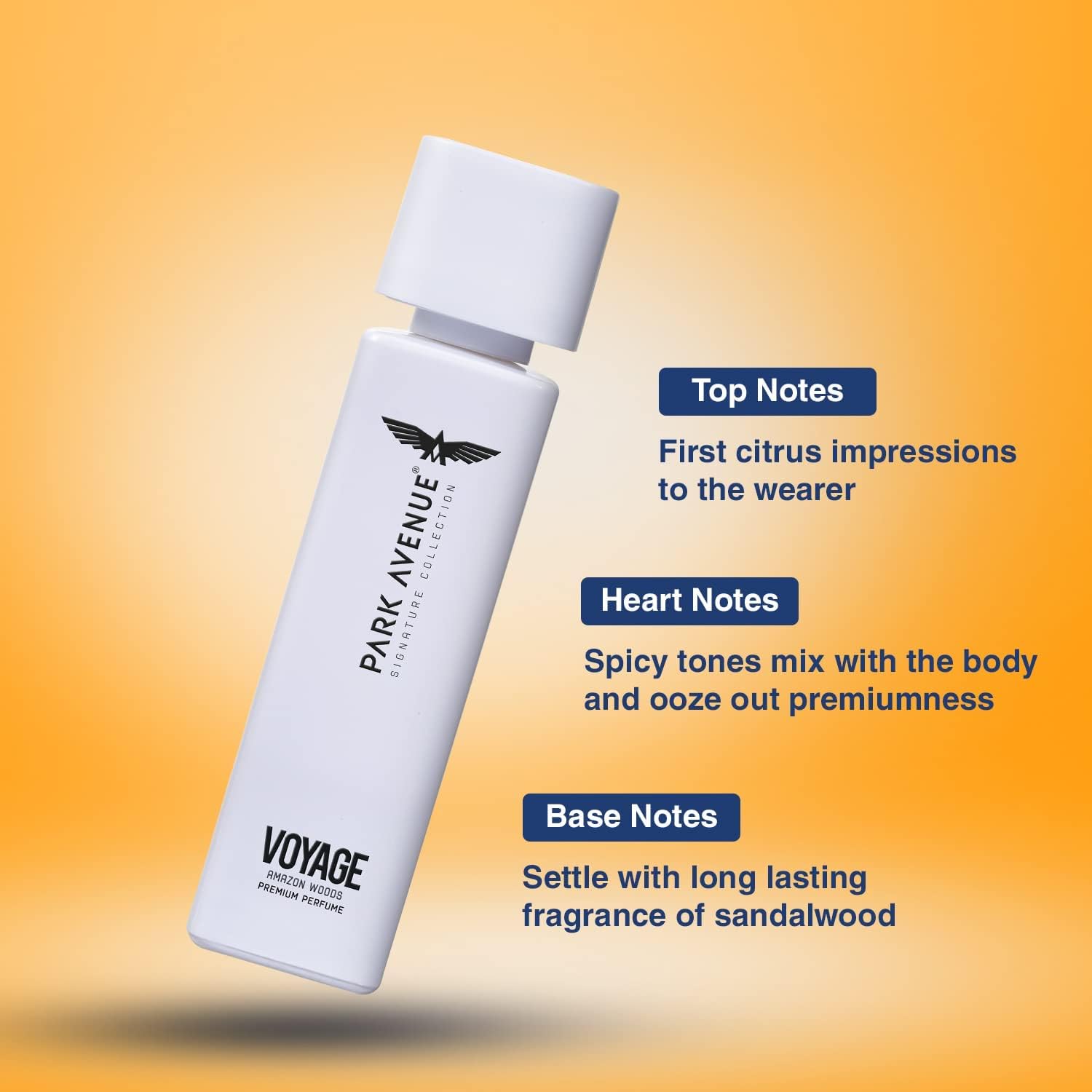 Park Avenue Men Voyage Amazon Woods Eau de Parfum - 4.0 Fl Oz (120ml) Long-Lasting Fragrance for Men, Fresh & Woody Scent - Perfect for Daily Wear, Office, Date Night & Special Occasions
