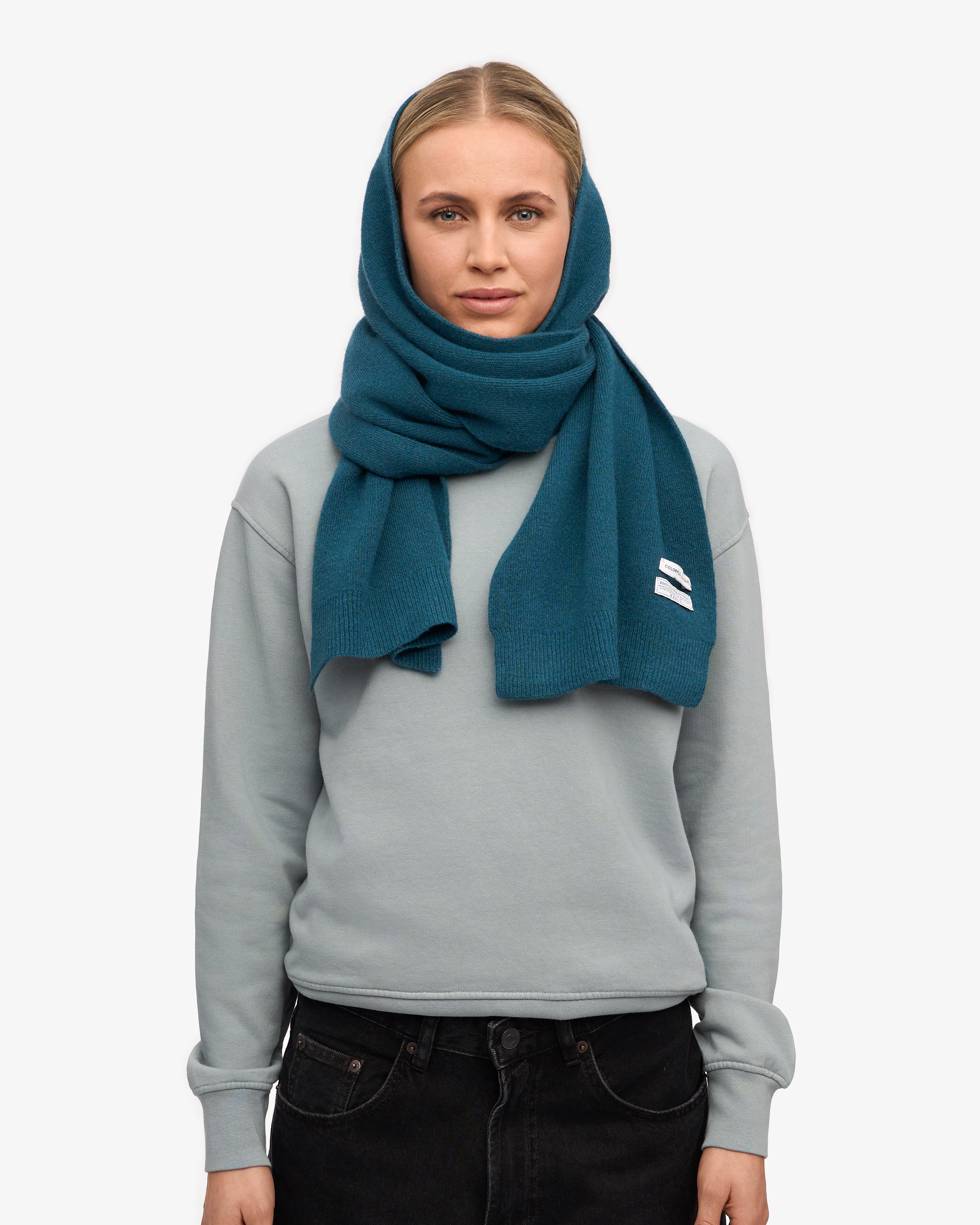Premium Merino Wool Scarf for Women & Men - Soft & Warm Ocean Green Winter Accessory - Perfect for Cold Weather, Outdoor Activities & Fashion Layering