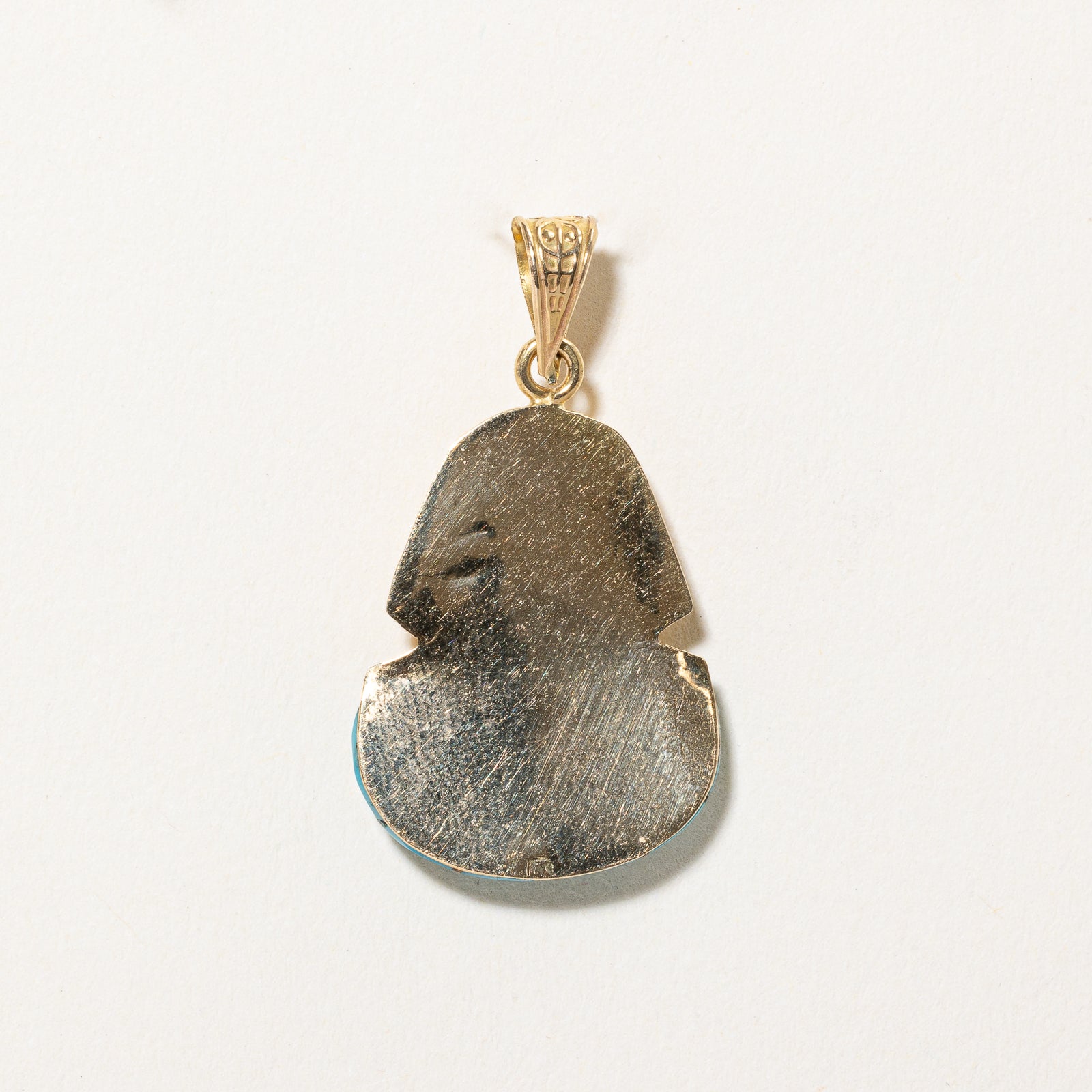Egyptian Pharaoh Head Turquoise Pendant Necklace - 3.00ct Genuine Stone Jewelry for Women | Perfect for Boho Style, Gift Giving & Spiritual Healing
