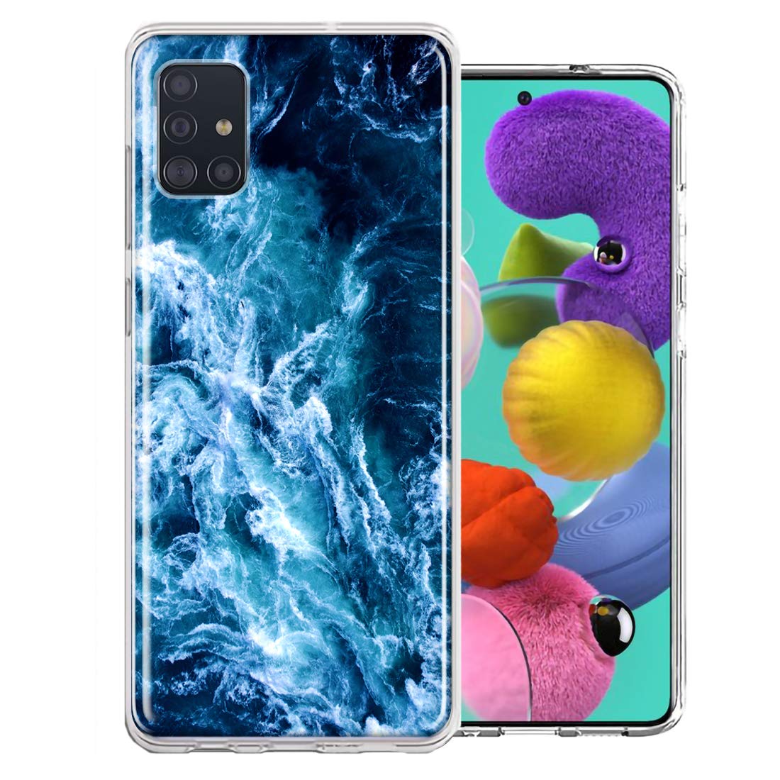 Samsung Galaxy A51 Case - Blue Ocean Waves Design for Protection & Style