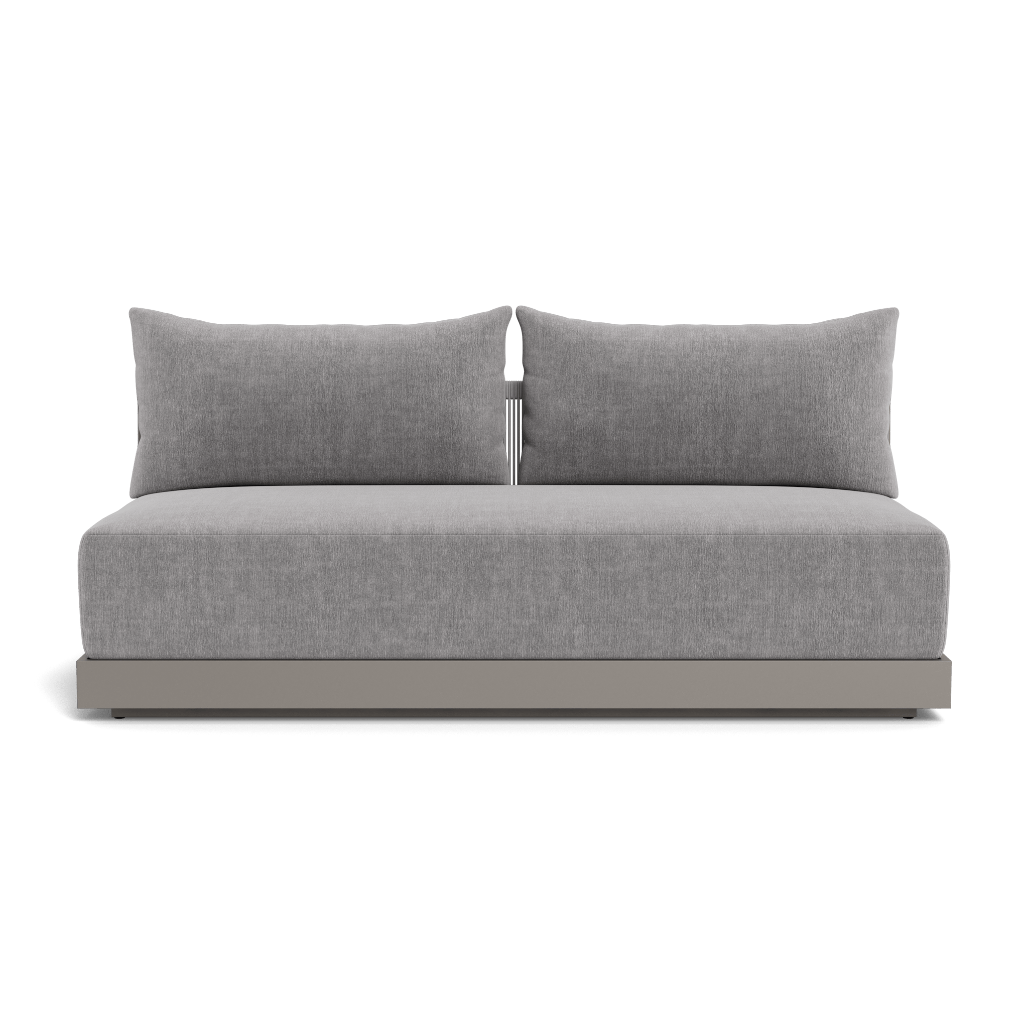 Antigua 2-Seat Armless Sofa - Modern Small Space Loveseat for Living Room, Bedroom, or Office - Comfortable and Stylish Lounge Seating