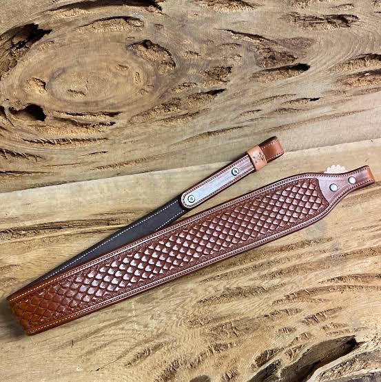 Custom Handmade Leather Rifle Sling - Personalized Engraved Gun Strap for Hunting & Shooting - Durable Adjustable Shoulder Sling for Firearms, Shotguns & Rifles - Perfect for Outdoor Adventures, Range Practice & Hunting Trips