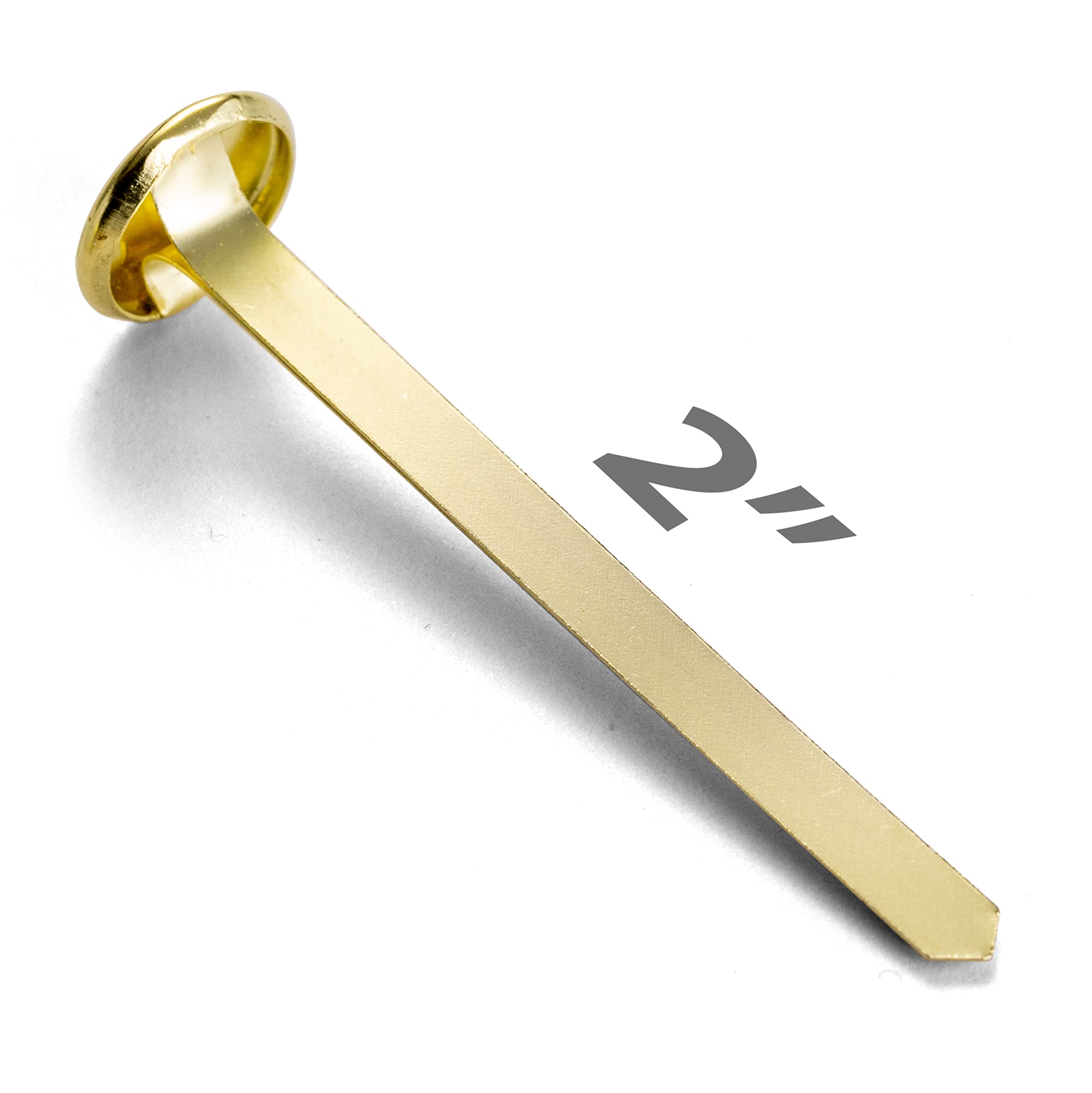 Officemate Brass Paper Fasteners 2 Inch Shank (Pack of 100) - Ideal for Office Documents, School Projects, and Crafting Supplies (Model 99817)