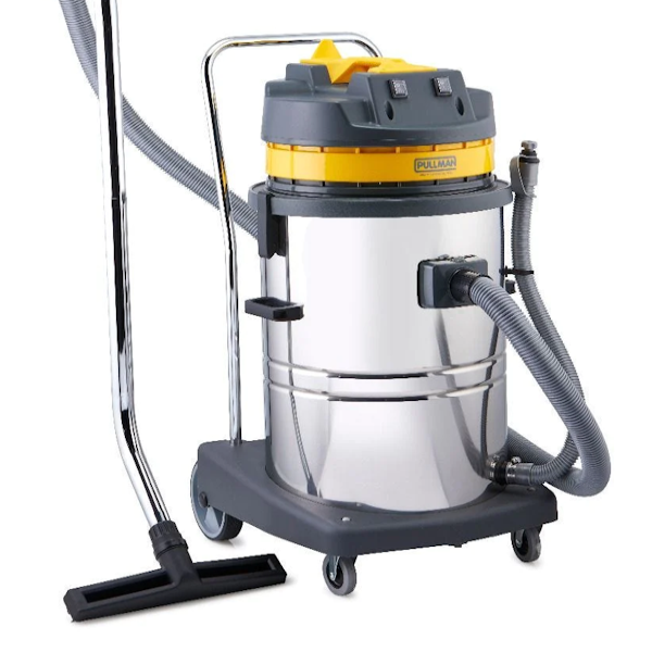 Pullman CB60 SS 60L Commercial Wet Dry Vacuum Cleaner - Heavy Duty for Workshop, Garage & Industrial Cleaning