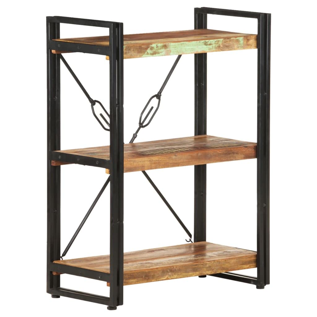 3-Tier Wooden Bookcase with Storage Shelves - 23.6