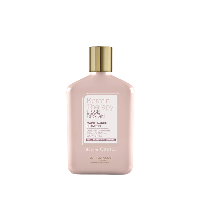 Alfaparf Lisse Design Keratin Smoothing Maintenance Shampoo 250ml - Sulfate Free Hair Care for Frizz Control & Shine - Perfect for Salon Quality Smoothing Treatments at Home