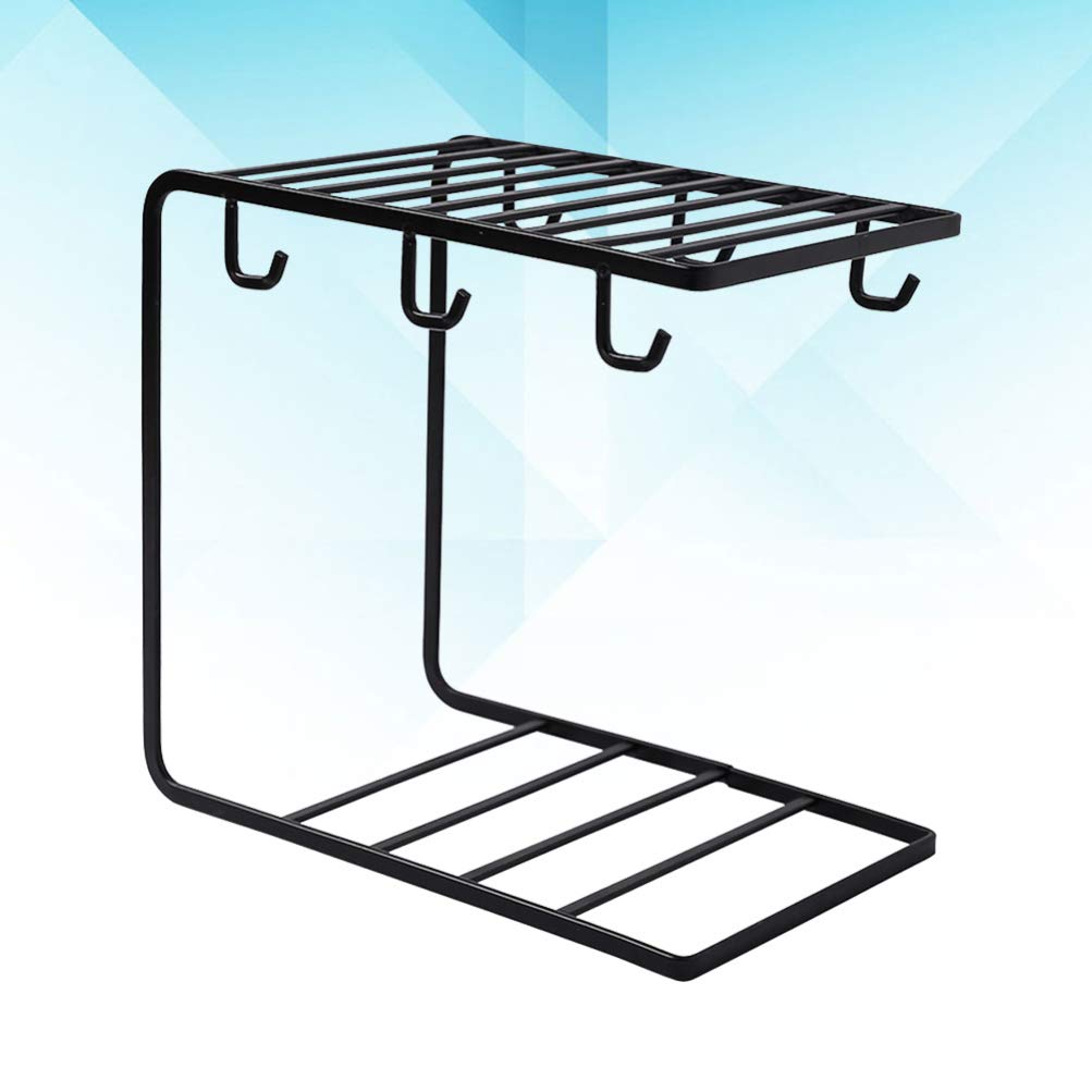 DOITOOL 1-Piece Cup Holder Stand - Tea & Coffee Mug Organizer, Wine Glass Display Rack with Drain Plate - Perfect for Kitchen Countertop, Bar, Restaurant & Office Storage