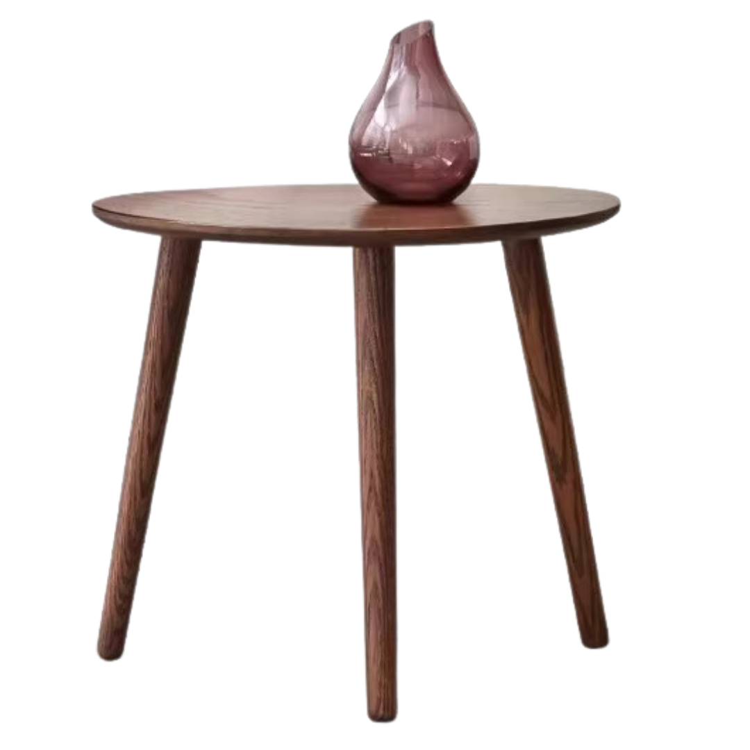 19.6x13.3x17.7 inch/ 50x34x45cm/ Walnut color/ Pebble edge table